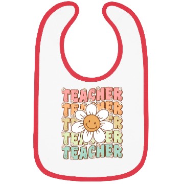 Discover Groovy Teacher Cute Daisy Flower Back to School Bibs