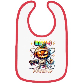 Discover Pumpkin Mummy Gamer Wrapped in Halloween Fun Bibs