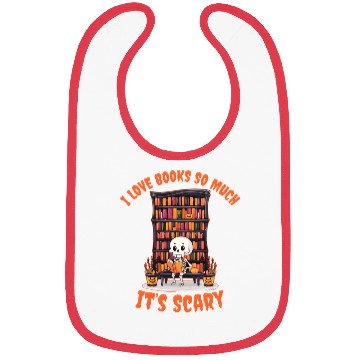 Discover Halloween skeleton book lover reading adults Bibs