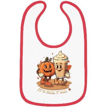 Discover It's Fall Y'all Funny Pumpkin Spice Latte Bibs