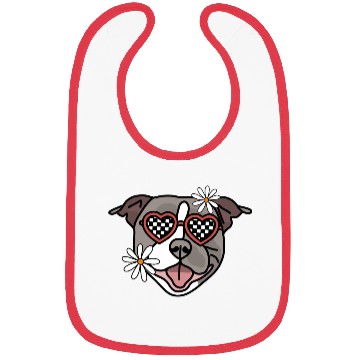 Discover Staffordshire Grey Retro Dog Bibs
