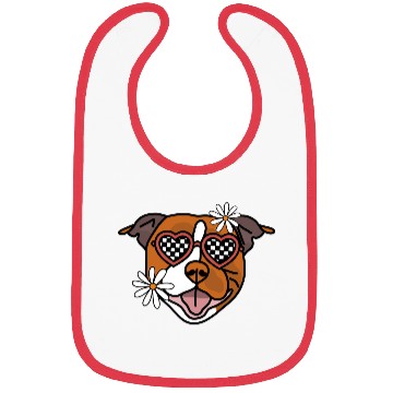 Discover Staffordshire Brown Retro Dog Bibs
