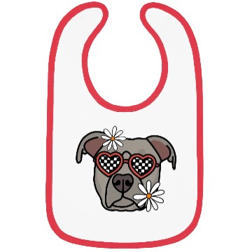 Discover Pitbull Grey Retro Dog Bibs