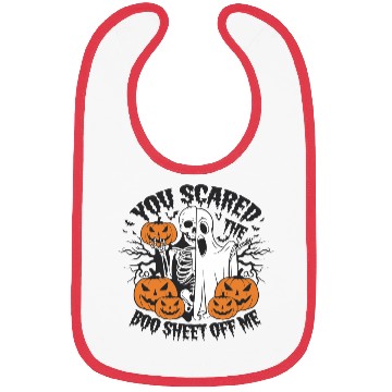 Discover A skeleton with a Halloween costume on it Bibs