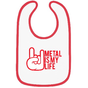 Discover Heavy Metal Is My Life Hard Rock Music Text Quote Bibs