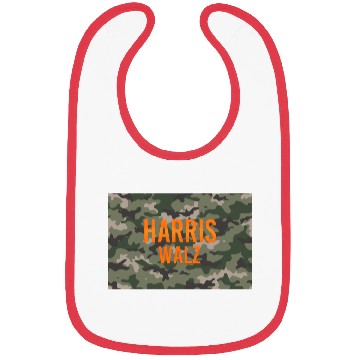 Discover Harris Walz Camo Logo Bibs