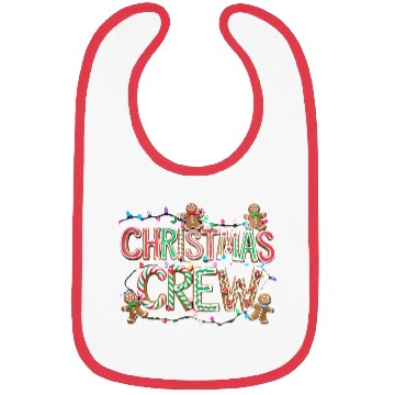 Discover Gingerbread and Candy Christmas Crew with Lights Bibs