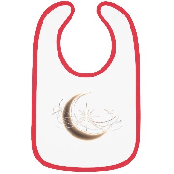 Discover Sky Embrace: The Intertwined Moon and Star Bibs