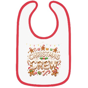 Discover Gingerbread Christmas Crew with Candy and Gifts Bibs