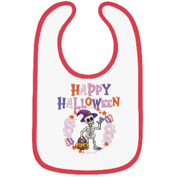 Discover Happy Halloween Skeleton, Bibs