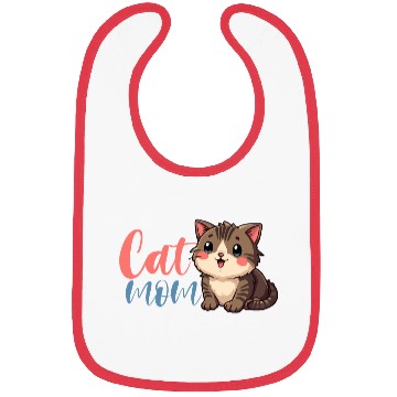 Discover Adorable Cat Mom Design with Cute Kitten Bibs