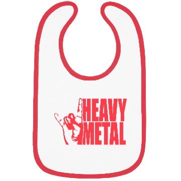 Discover Heavy Metal Fun Hard Rock Music Horns Hand Gesture Bibs