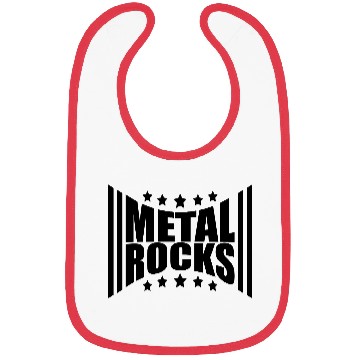 Discover Heavy Metal Rocks Hard Rock Music Text Quote Logo Bibs
