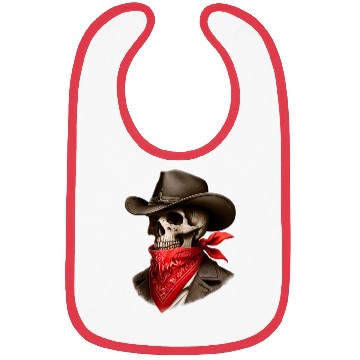 Discover Cowboy Skeleton Skull Bandit Bibs