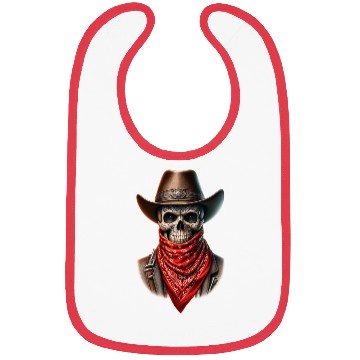 Discover Outlaw Cowboy Skull Bibs