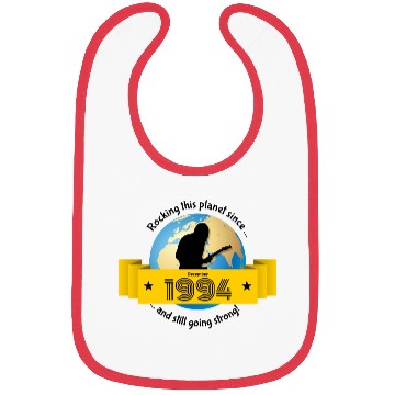 Discover 30th birthday Rocking this planet since 12/1994 Bibs