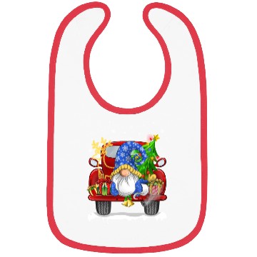 Discover Christmas Truck Cute Gnome Bibs