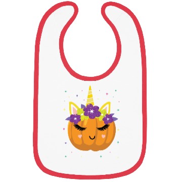 Discover Cute Unicorn Pumpkin Halloween Costume Bibs