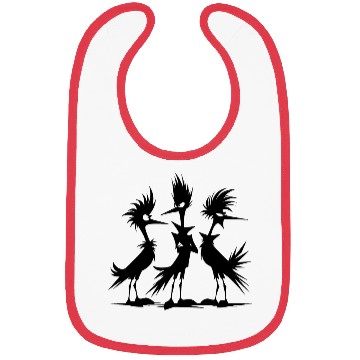 Discover Crazy Funny Bird Group Bibs