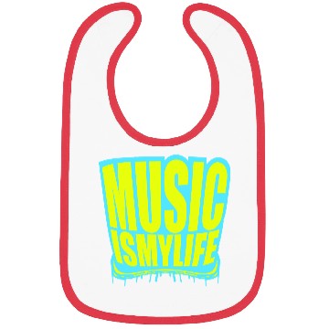 Discover Music is my Life Love Saying Graffiti Spray Drops Bibs
