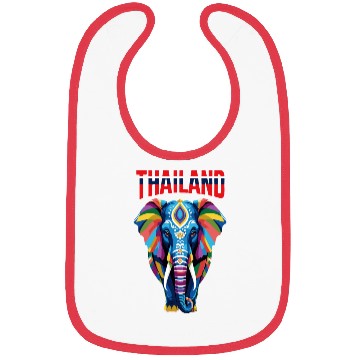 Discover Colorful abstract elephant from Thailand Bibs