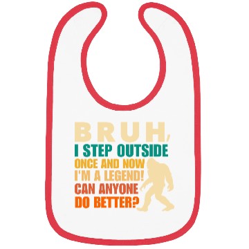 Discover Funny Bigfoot Bruh Sasquatch Sarcastic Humor Bibs