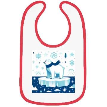 Discover Polar Bear in Winter Wonderland Bibs