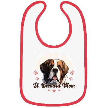 Discover Saint Bernard Groovy St. Bernard Mom Bibs
