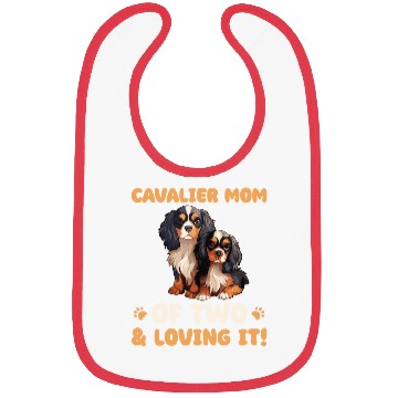 Discover Cavalier King Charles Spaniel Cavalier Mom Of Two Bibs