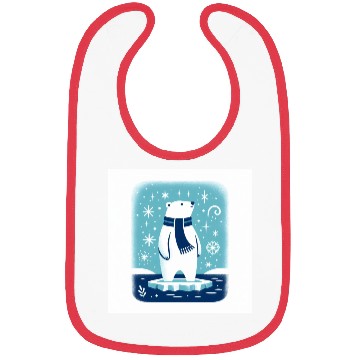 Discover Polar Bear on Ice Floe Bibs