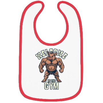 Discover Welcome to the Gym: Bodybuilder Pig Bibs