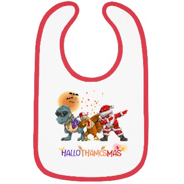 Discover Dabbing Dinosaur Turkey Santa Claus Hallothanksmas Bibs