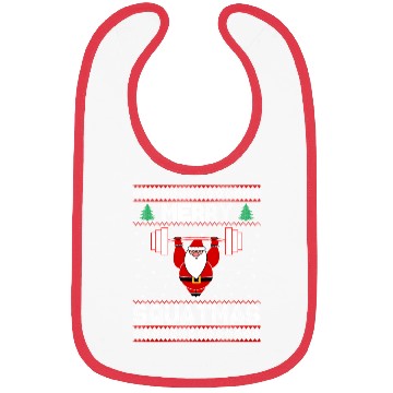 Discover Merry Squatmas Ugly Xmas Sweater Gym Santa Claus Bibs
