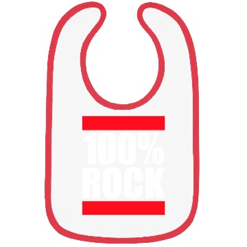Discover 100 % Percent Rock Heavy Metal Music Text Logo Bibs