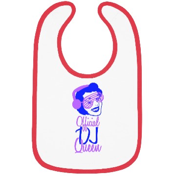 Discover Official DJ Queen Party Retro Vintage Head Face Bibs