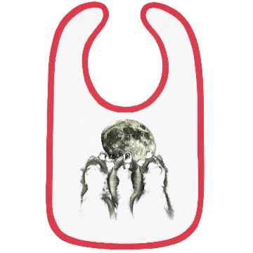 Discover Baboon Monkey Howling Moon Bibs