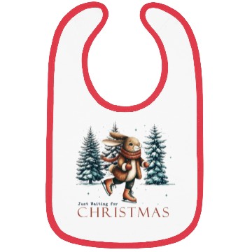 Discover Squirrel Skating: Waiting for Christmas Fun Bibs