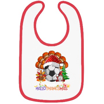 Discover Soccer Turkey Gnome Happy Hallothanksmas Bibs