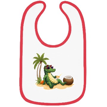 Discover Chill Alligator on the Beach Bibs