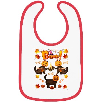 Discover Happy halloween pumpkin cats Bibs
