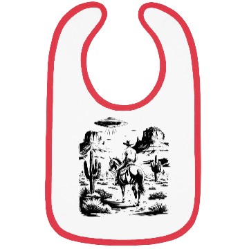Discover Cowboy UFO Vintage Western Bibs