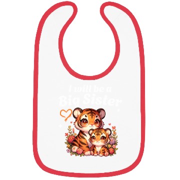 Discover I'm Going To Be A Big Sister Cute Tiger Bibs