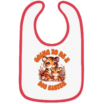 Discover Become A Big Sister Sweet Tiger Bibs