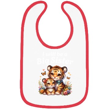 Discover I'm Going To Be A Big Sister Cute Tiger Bibs