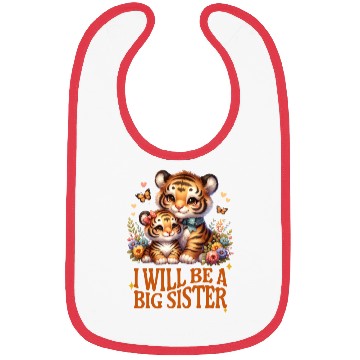 Discover I'm Going To Be A Big Sister Cute Tiger Bibs