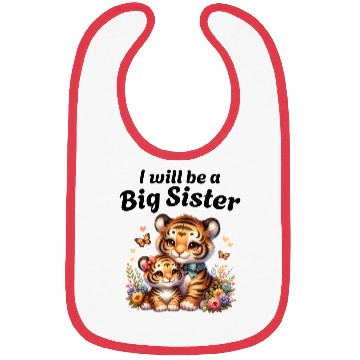 Discover I'm Going To Be A Big Sister Sweet Tigers Bibs