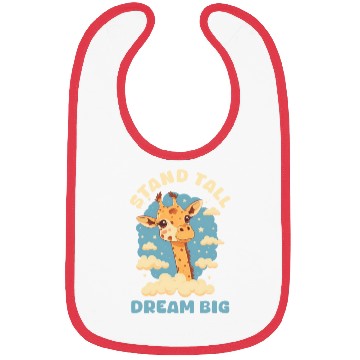 Discover Giraffe Stand Tall, Dream Big Bibs