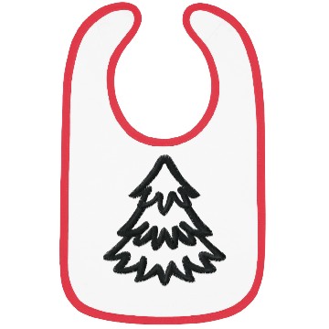 Discover Christmas tree embroidered Bibs