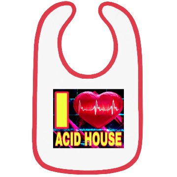 Discover I LOVE ACID HOUSE YELLOW FONTS Bibs