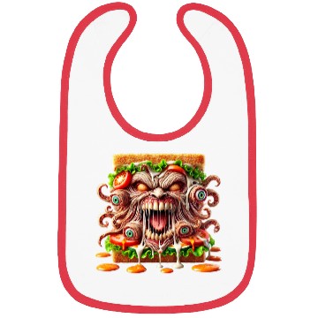 Discover Terrifying Monster Sandwich Bibs